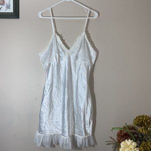 VX Intimate Collection White Lace Lace Lingerie Slip Dress Nightgown Size 1X